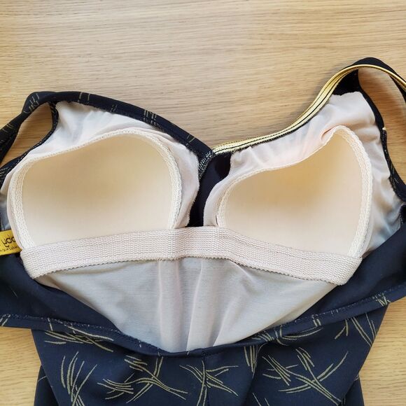 Vintage 60's Robby Len Bullet Bra Black Gold Swimsuit - Picture 11 of 13